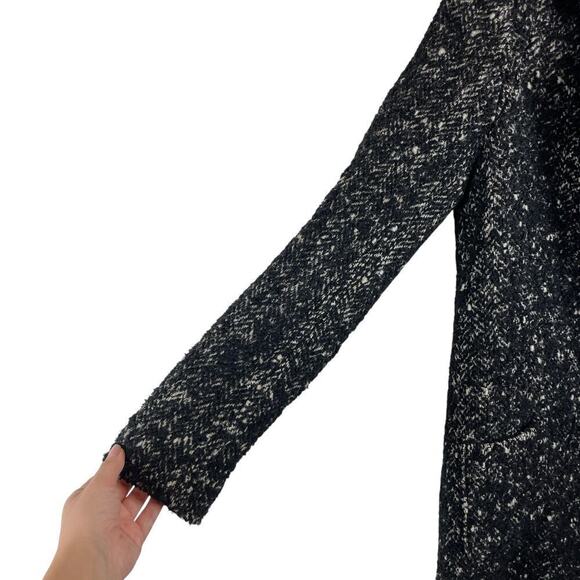 Madewell x Sezane Tweed Wool Blend Double Breasted Blazer Coat Black Size XS - Picture 3 of 7